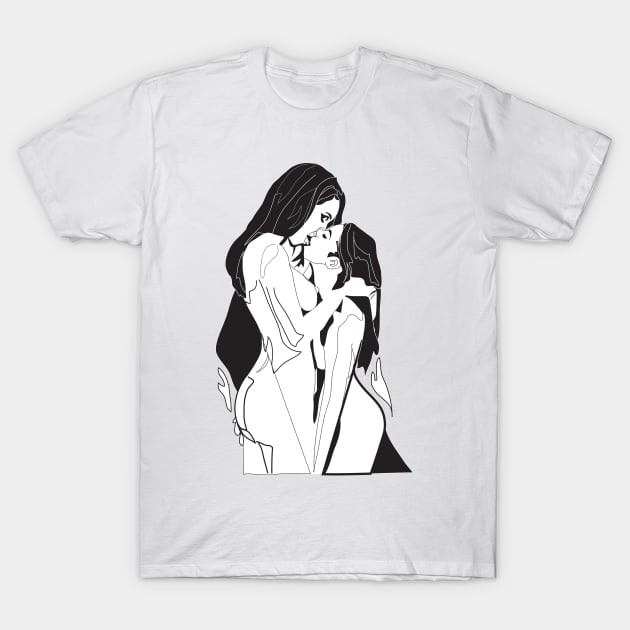 Nude Kiss T-Shirt by LizzyM